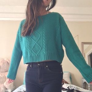 Cozy Cropped Tobi Knit Sweater